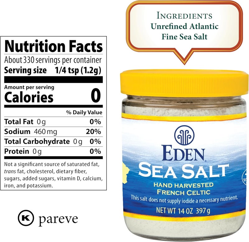 Eden Foods Hand Harvested French Celtic Sea Salt - Image 2